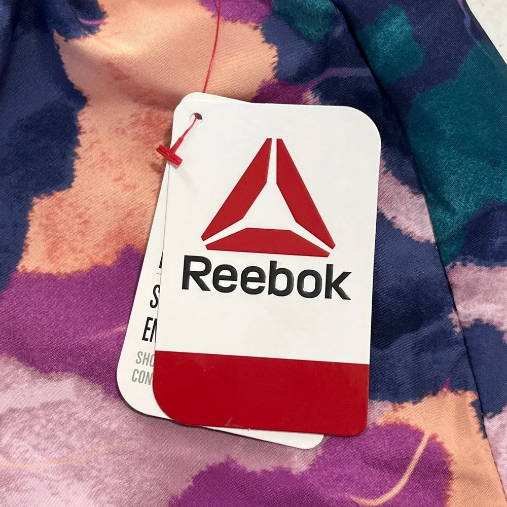 Reebok Printed Reflex Short Womens S Abstract Floral 2-in-1 Running Gym Workout